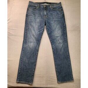 Lucky Brand 221 Straight Jeans Men's 36x34 Blue Medium Wash Denim Stretch‎